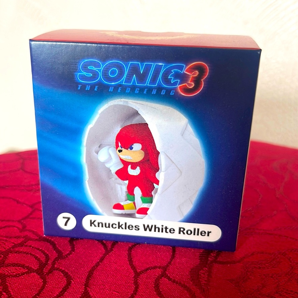 2024 unopened Sonic 3 McDonald’s #7 Knuckles White Roller Happy Meal Toy
